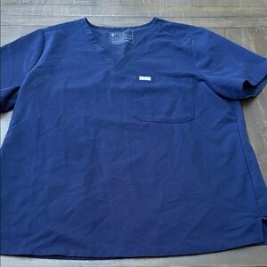 Women’s Figs Navy Blue V-Neck Scrub Top